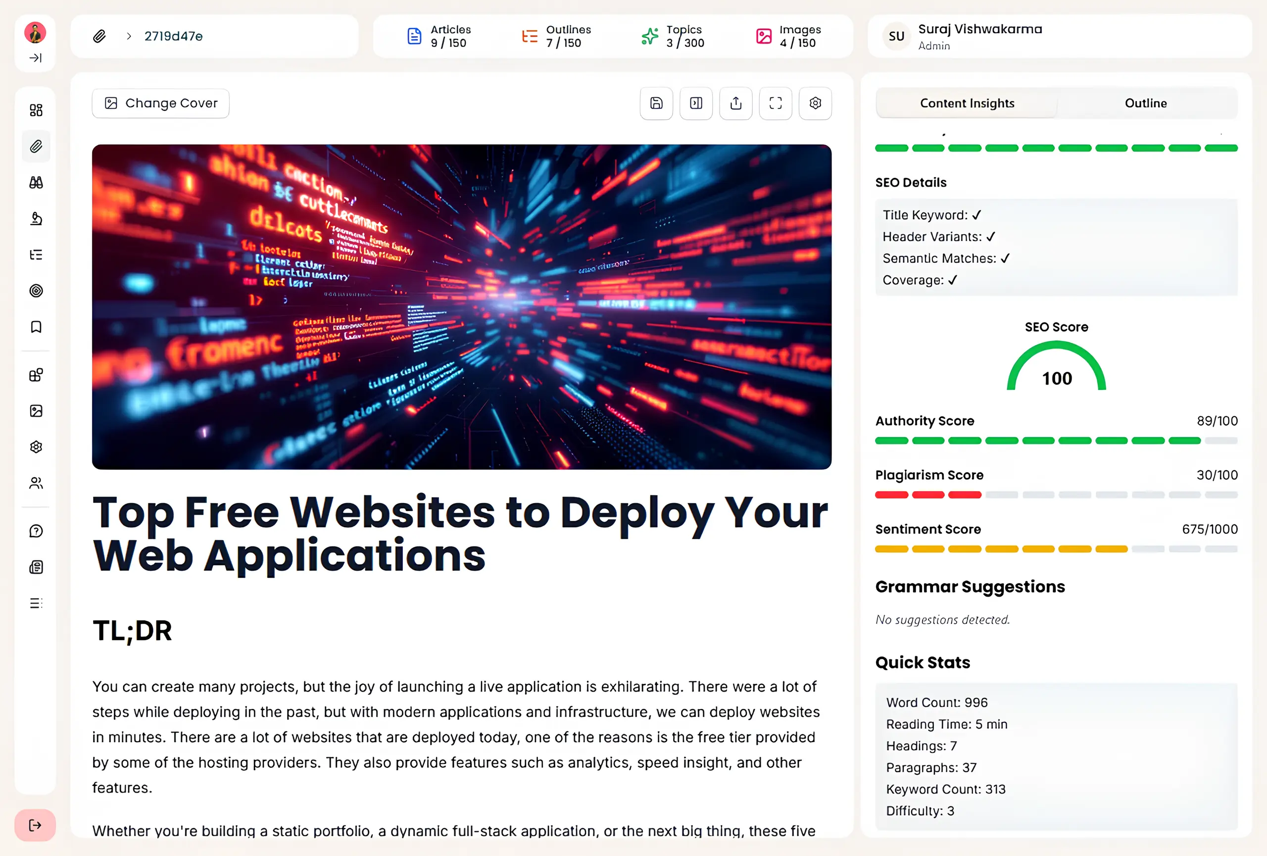Texavor GEO Dashboard — AI Visibility Score and Content Decay tracking